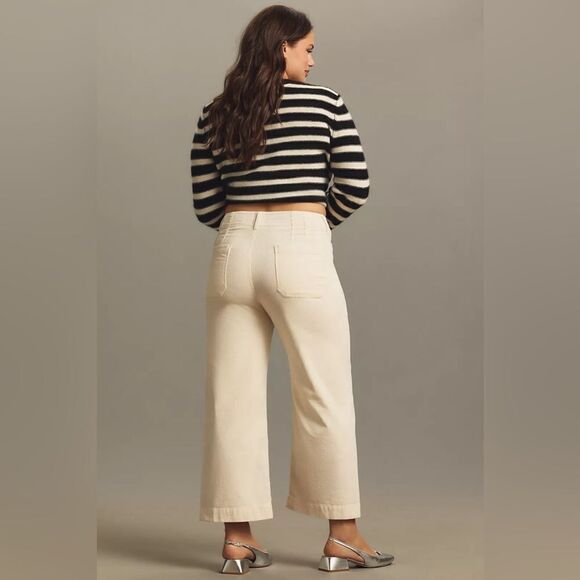 Anthropologie NWT Colette Cropped Wide-Leg corduroy size 23 - Picture 6 of 8